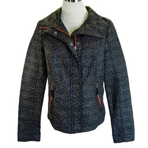 WE THE FREE PEOPLE Pop Moto Jacket Leopard Animal